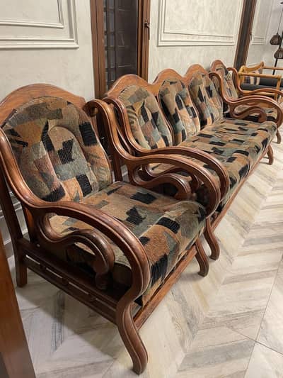 5 seater shesham sofa set