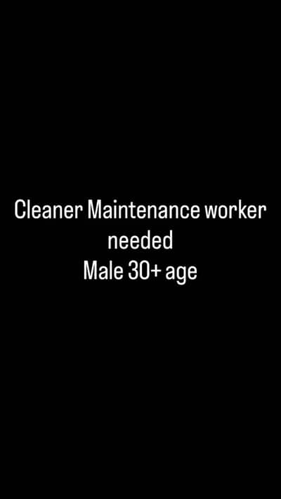 Cleaning and maintenance work