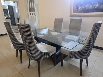 6 chairs dining table