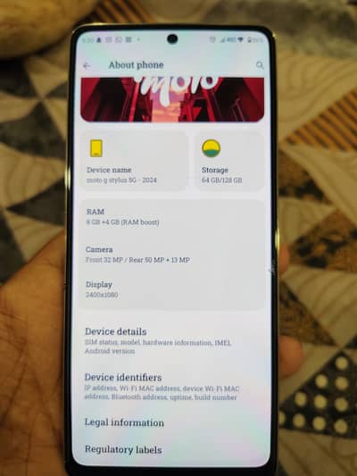 Motorola G Stylus PTA Approved 5g 2024