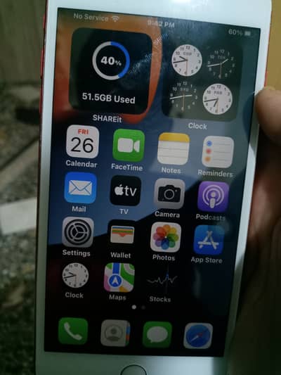 Iphone 7 plus red colour PTA Official Approved 128gb dust in camera
