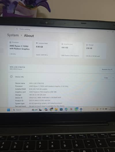 Mechrevo R14P Ryzen 5 7530U Youth Laptop 8GB 256GB SS