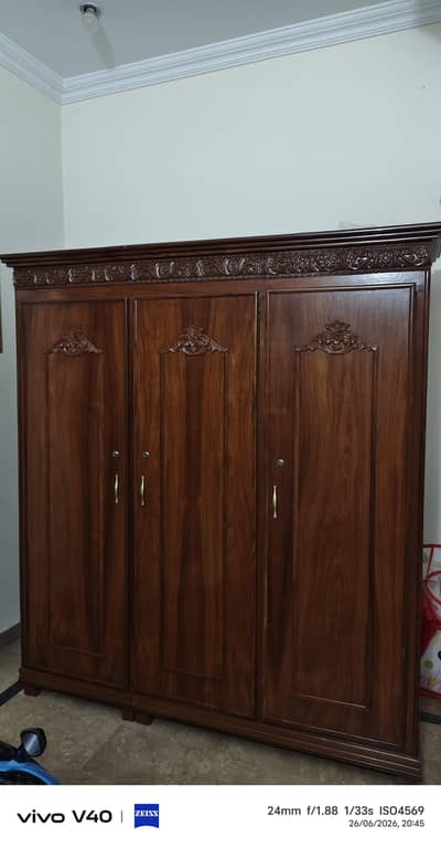 3 Doors (2+1) Pure Wooden Almari