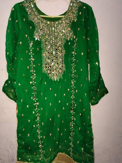Stunning Green Ethnic Set with Multi-Color Tie-Dye Dupatta