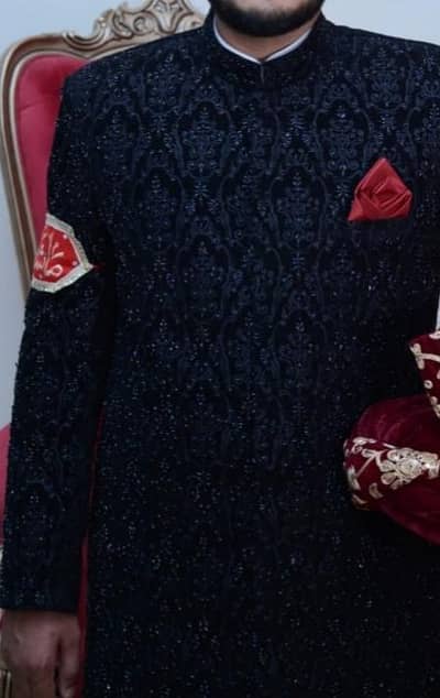 Premium Black Sherwani For Sale