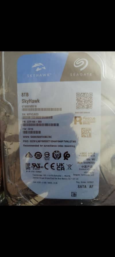 8tb hard diak naver used pin pack without warranty