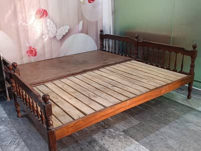 2 Wooden bed set for sale