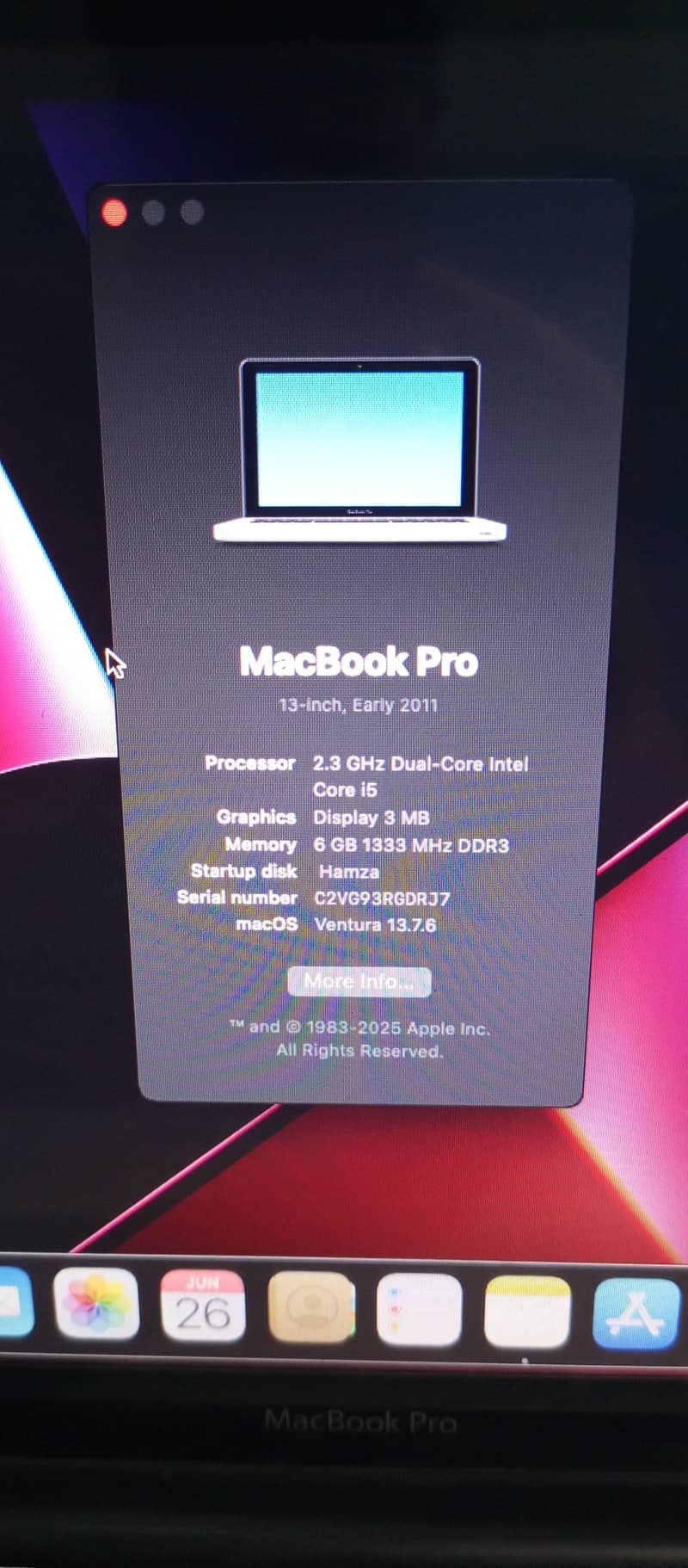Macbook Pro 2011 15