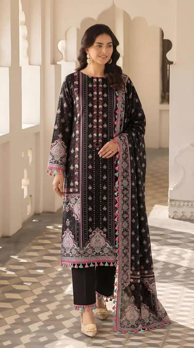 "New Unstitched Lawn Suit for Women"