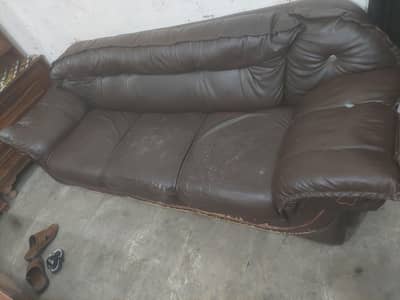 6 seater leather sofa