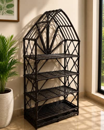 Imported Saudi Storage Shelves | Shoe Rack & Rattan Shelf