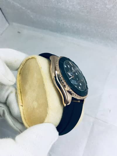 Luxury Yacht-Master Style Watch ⌚ Black Dial Rose Gold Premium Design