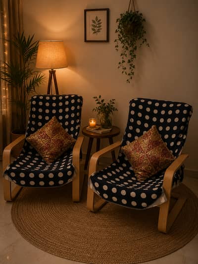 IKEA Lounge Chairs | Poäng Armchairs Pair + Rocking Chair | Imported