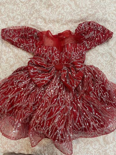 Very beautiful red sitara frock