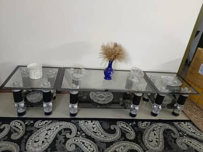 Beautiful Glass Center Table with Two Center Tables