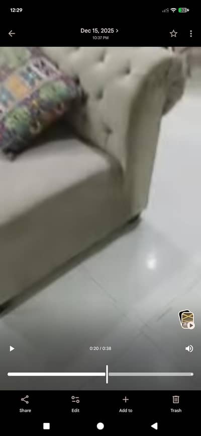 7 seater sofa with center table and 6 chairs table