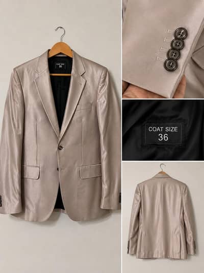 Men's Beige Blazer / Coat – Size 36 – Good Condition
