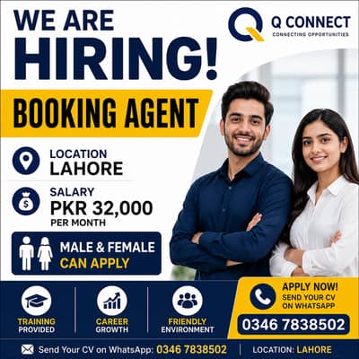 Sales / Booking Agent Male Female