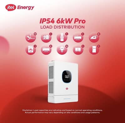 Itel 6kW Pro hybrid Solar Inverter ip54 5 Years Warranty