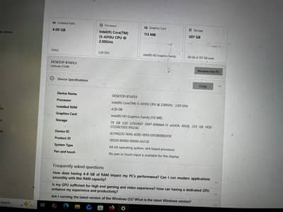 Laptop dell core i5