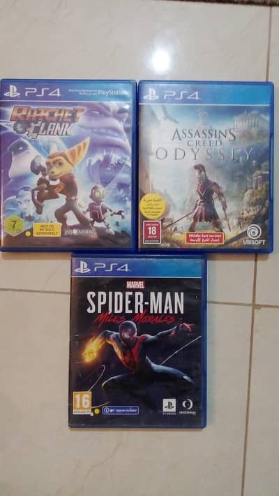 Original PS4 Games (Miles Morales / Assasin's Creed Odyssey / Ratchet)