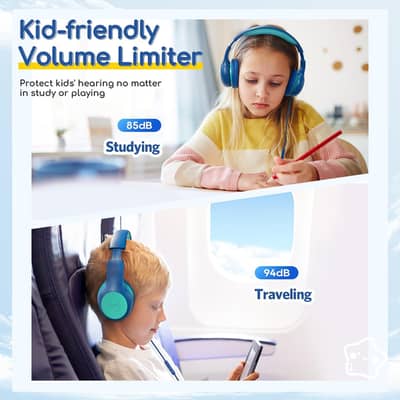 kids friendly wired  head phones with mic german Imported mic