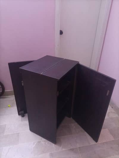 space saving foldable iron stand (wooden)
