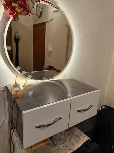 Modern Dressing Table with LED Mirror - Excellent Condition