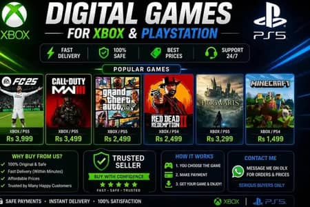 DIGITAL GAMES XBOX AND PS