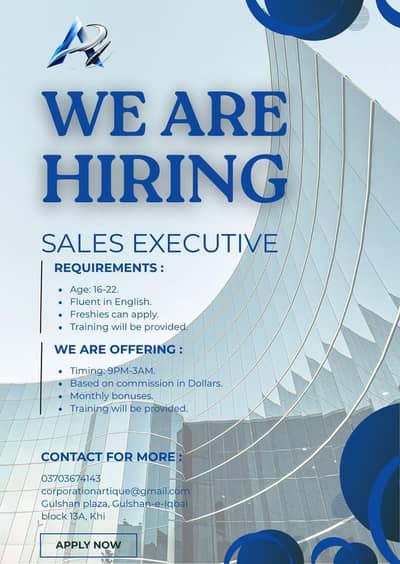 Sales Executive Needed