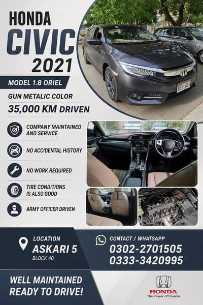 Honda Civic VTi Oriel Prosmatec 2021