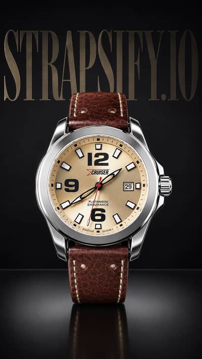 Original Cruiser Endurance 5ATM Stainless Steel Men's Watch Brown Str