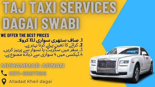 Taj taxi services Dagai swabi