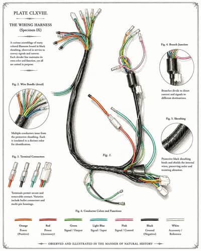 Universal Motorcycle Wiring Harness 12V – Complete Set