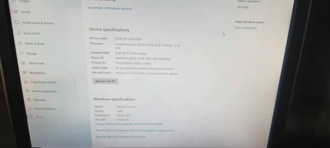 he z240 workstation xenon E3 1225 v5 8gb