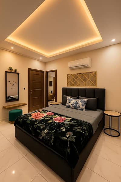1 bed luxury apartment stay Behria town 03001893480