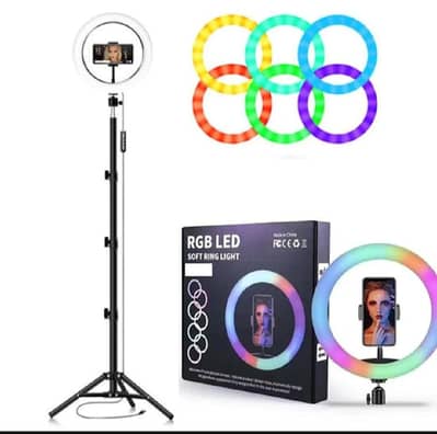 RGB Ring Light 26cm MJ26 with Mobile Holder & Tripod