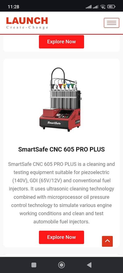 LAUNCH INJECTOR CLEANER TESTER CNC 605 pro+