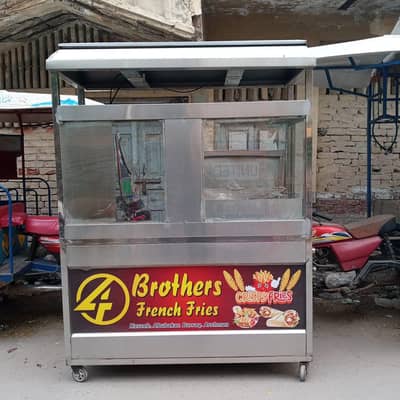 ph . 03218374761 . shawarma Counter and fryer attached steel body