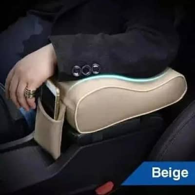 Universal Car Arm Rest Cushion Beige – Araam deh aur khoobsurat