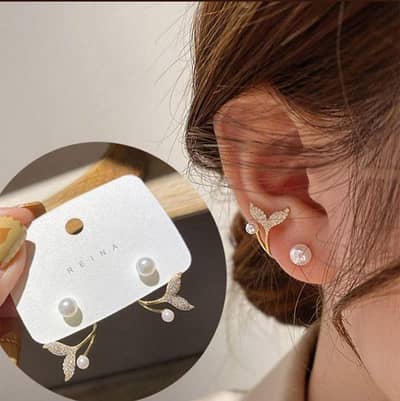 Elegant Pearl tail earrings