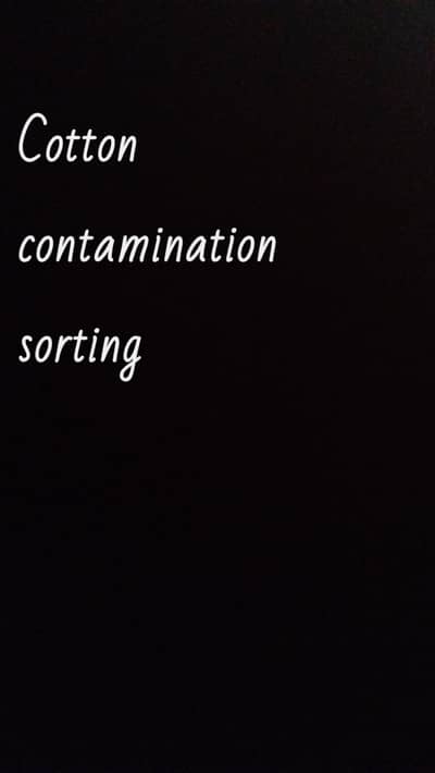 cotton contamination sorting