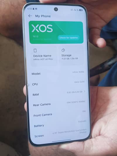 Infinix Hot 60 Pro Plus( 8+8/256) Just 15- 20 days used,exchnge posble