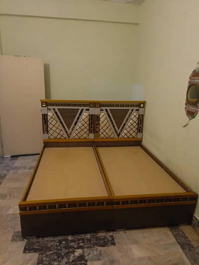 2 single bed for sell with out mattress