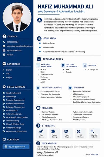Web Development Company in Pakistan | HafizPanel Solutions