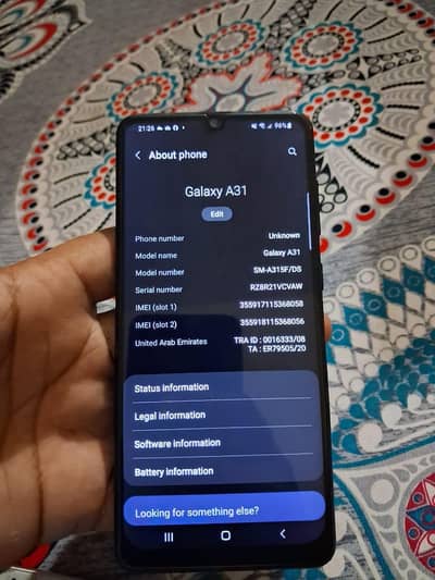 Samsung Galaxy A31 official approved exchange possible