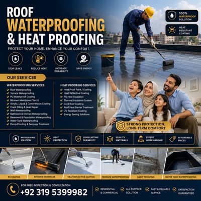 waterproofing services in Rawalpindi, Best Roof heat proofing Services