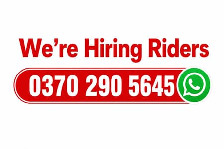 Food Delivery Riders Required