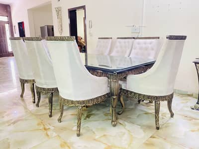 Used 8 seater dining table for sale condition is good