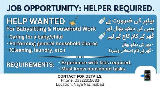 Baby Sitter Required